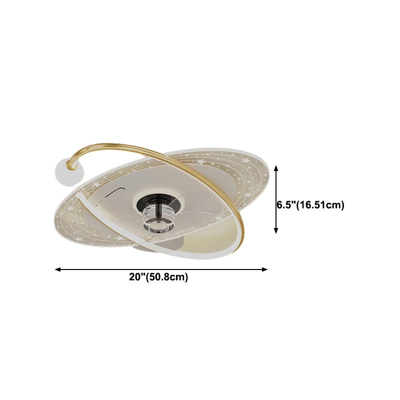 Multi Light Ceiling Fan Lighting Modern Style Metal Ceiling Fan Light for Living Room