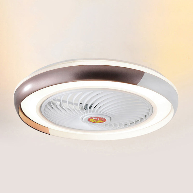 Metal Ceiling Fan Light Modern Style Ceiling Fan Lighting for Bedroom