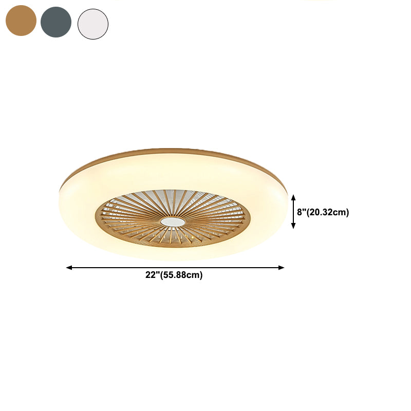 Metal Ceiling Fan Light Modern Style Ceiling Fan Lighting for Bedroom