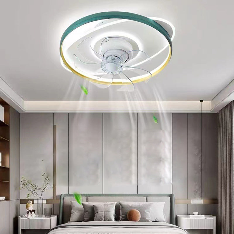 Multi Light Ceiling Fan Light Modern Style Metal Ceiling Fan Light for Living Room