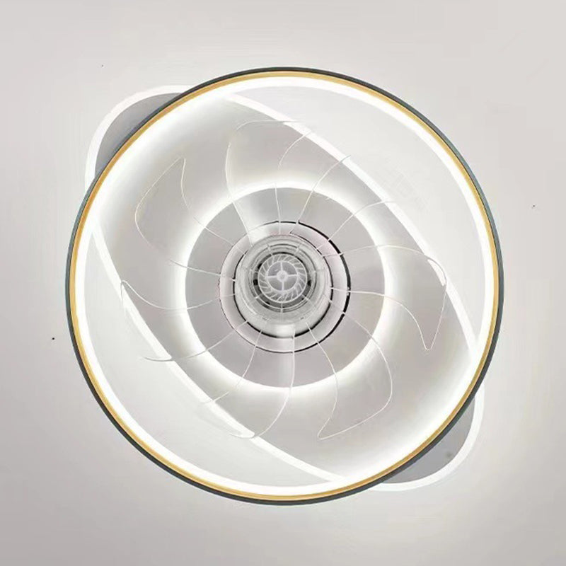 Multi Light Ceiling Fan Light Modern Style Metal Ceiling Fan Light for Living Room