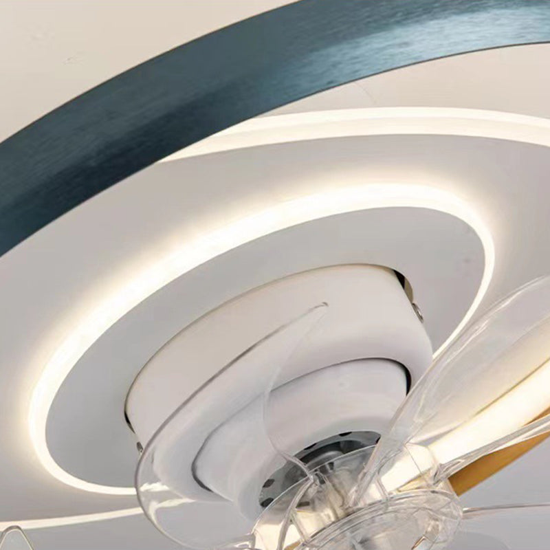 Multi Light Ceiling Fan Light Modern Style Metal Ceiling Fan Light for Living Room
