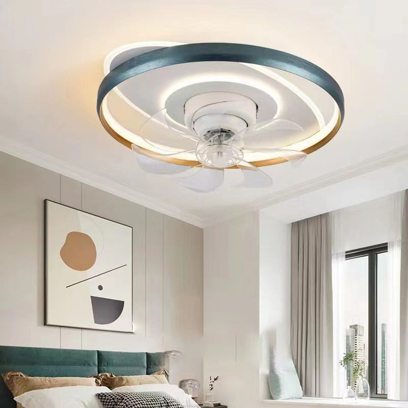 Multi Light Ceiling Fan Light Modern Style Metal Ceiling Fan Light for Living Room