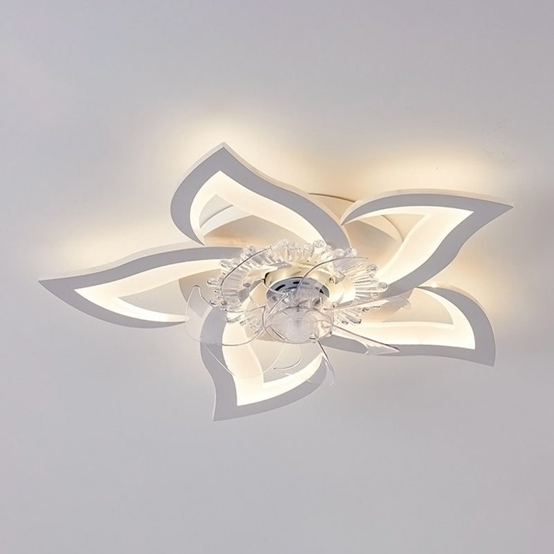 Multi Light Ceiling Fan Lighting Modern Style Metal Ceiling Fan Light for Dining Room