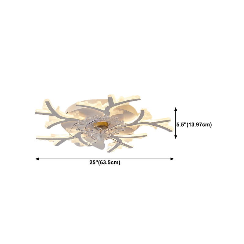 Multi Light Ceiling Fan Lighting Modern Style Metal Ceiling Fan Light for Dining Room