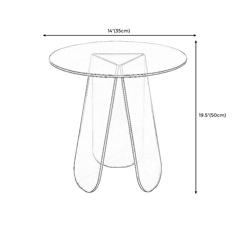 Light Luxury Gradient Colorful Coffee Table Round Oval Acrylic Coffee Table