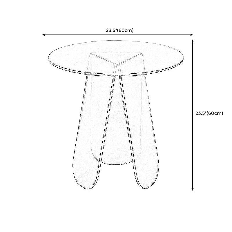 Light Luxury Gradient Colorful Coffee Table Round Oval Acrylic Coffee Table