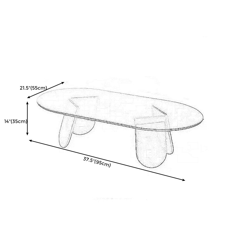 Light Luxury Gradient Colorful Coffee Table Round Oval Acrylic Coffee Table