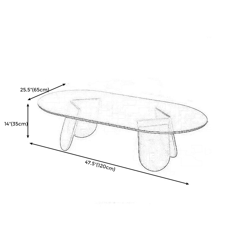 Light Luxury Gradient Colorful Coffee Table Round Oval Acrylic Coffee Table