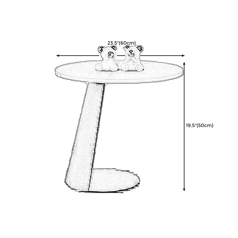 3 Legs Base Cocktail Table Rock Plate Table Round Coffee Table with Metal Base