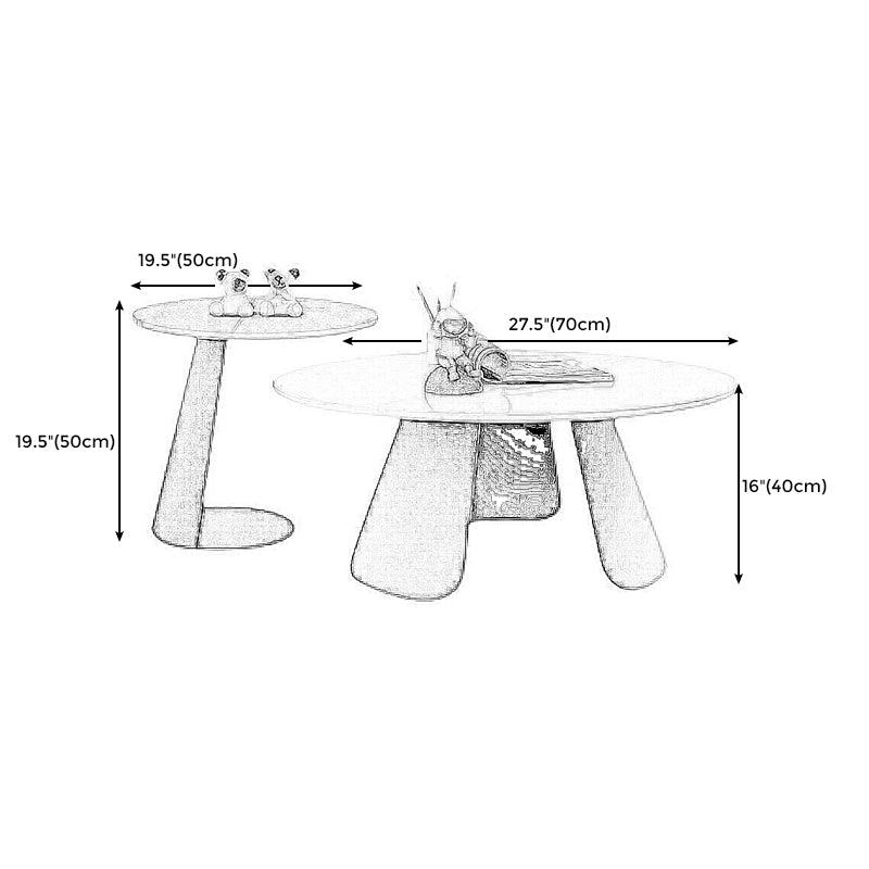 3 Legs Base Cocktail Table Rock Top Metal Base Rectangle Coffee Table