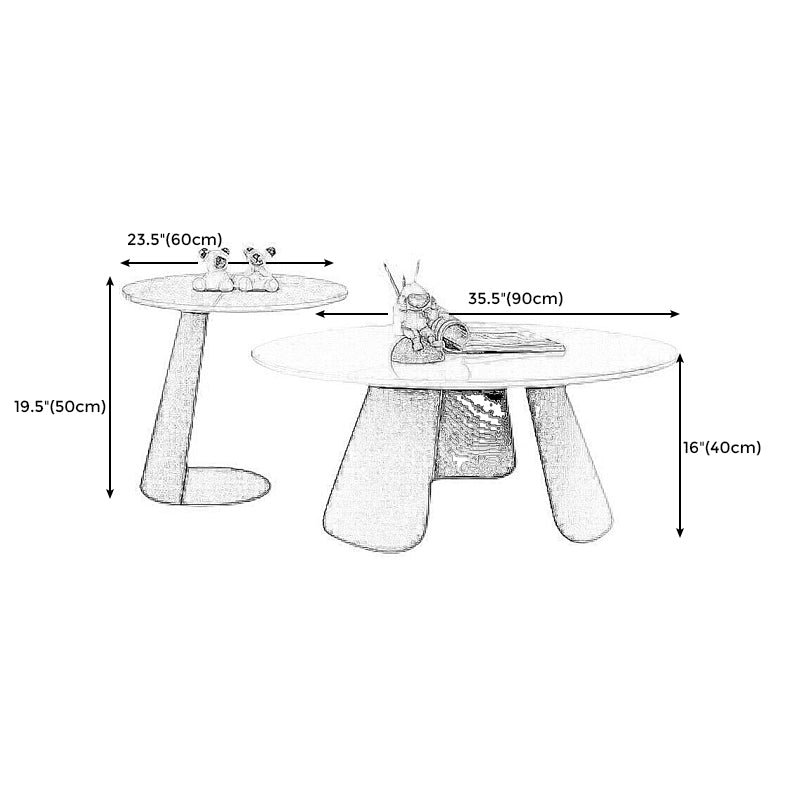 3 Legs Base Cocktail Table Rock Top Metal Base Rectangle Coffee Table