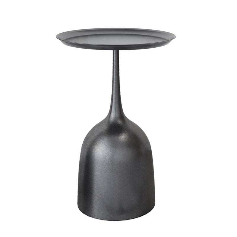 Mid-century Modern Cocktail Table Metal/rock Board Round Coffee Table with Top