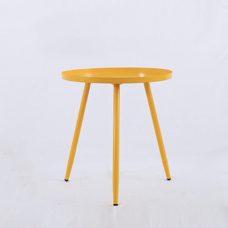 3 Legs Base Design Cocktail Table Multi-color Selection of Metal Round Coffee Table