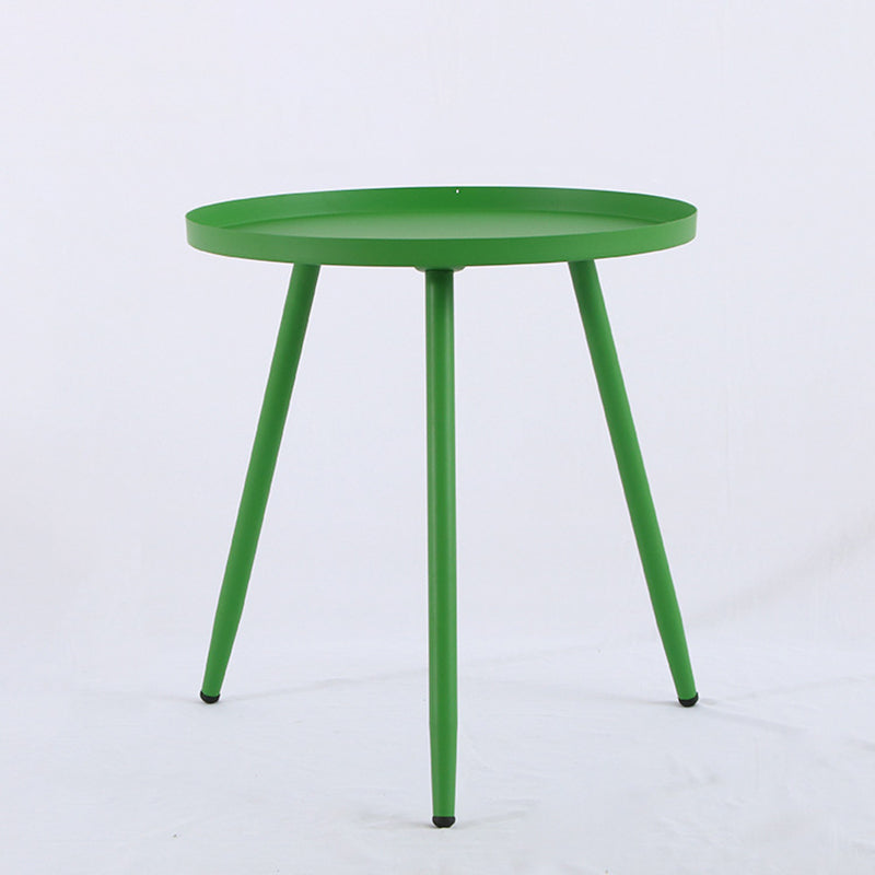 3 Legs Base Design Cocktail Table Multi-color Selection of Metal Round Coffee Table