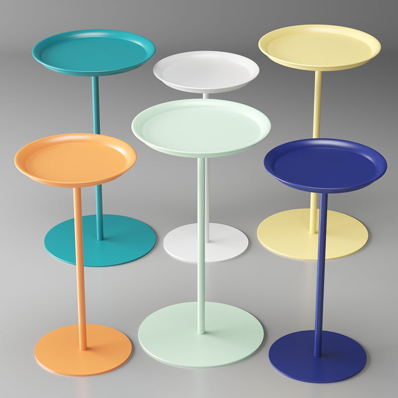 Pedestal Base Design Cocktail Table Multi-color Selection of Iron Circular Coffee Table