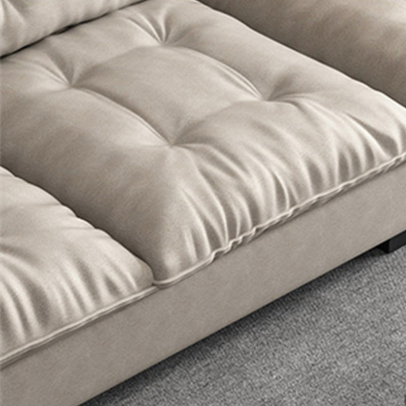 Stationary Contemporary Faux Leather Square Arm Living Room Sofa
