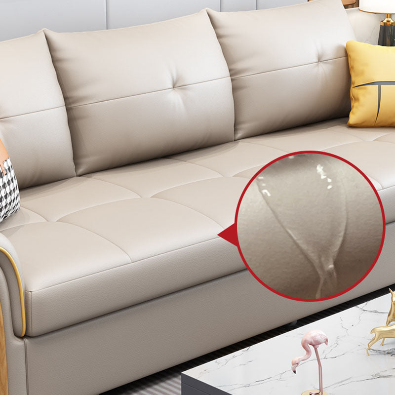 Stationary Stain Resistant Slipcovered Flared Arm 3-seat Seating