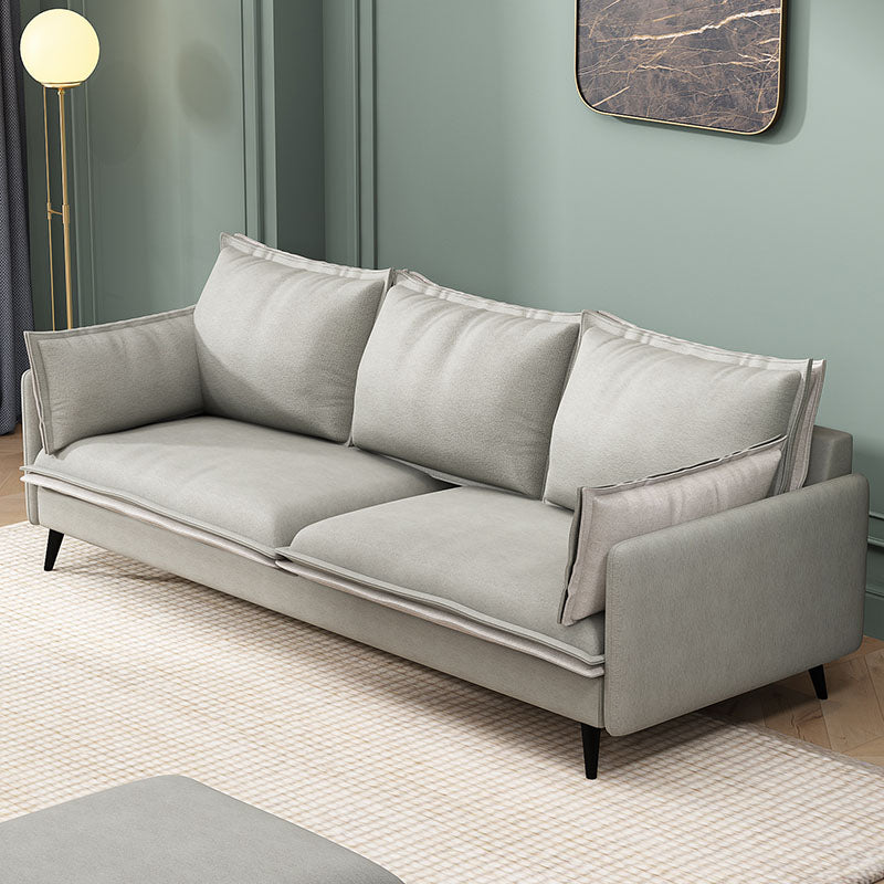Stationary Stain Resistant Faux Leather 3-seater Pillow Top Arm Settee
