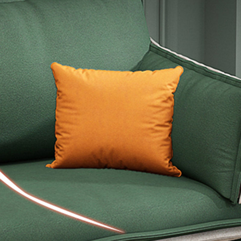 Stationary Stain Resistant Faux Leather 3-seater Pillow Top Arm Settee