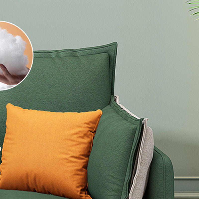 Stationary Stain Resistant Faux Leather 3-seater Pillow Top Arm Settee