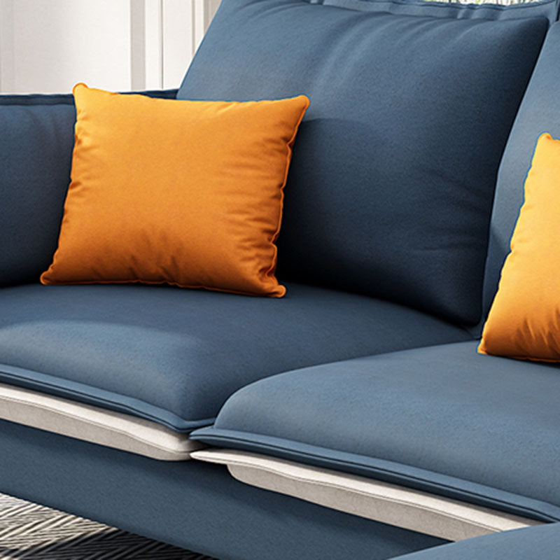 Stationary Stain Resistant Faux Leather 3-seater Pillow Top Arm Settee