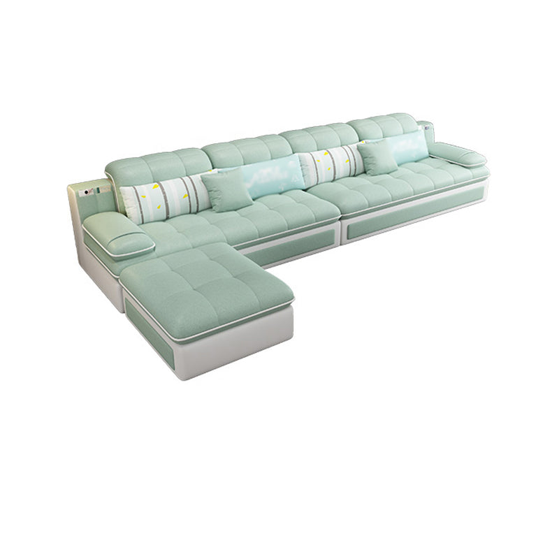 Pillow Top Arm Pillowed Back Cushions Sectionals Sofa for Four People
