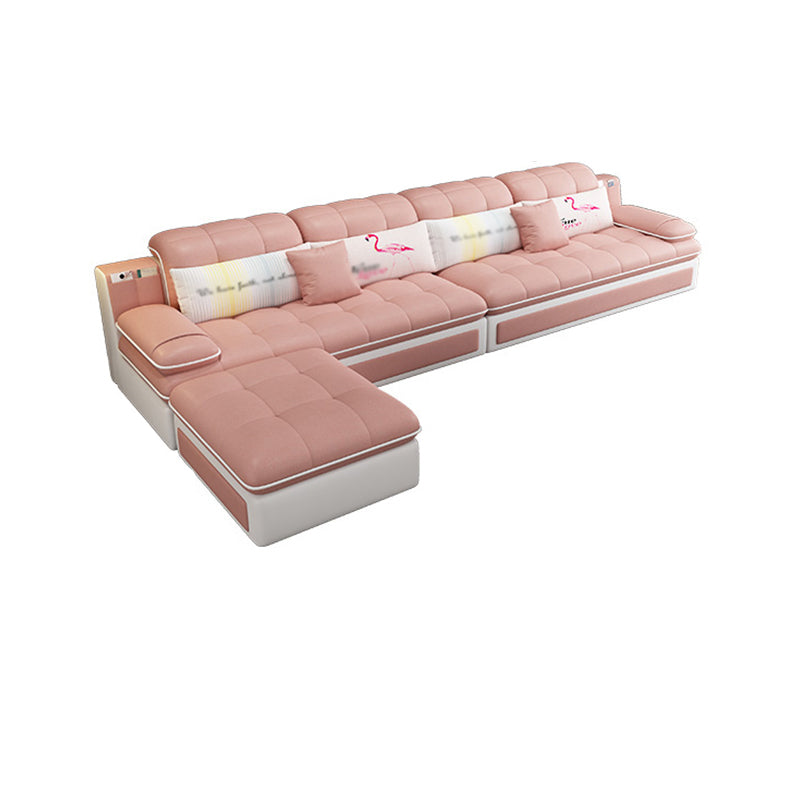 Pillow Top Arm Pillowed Back Cushions Sectionals Sofa for Four People