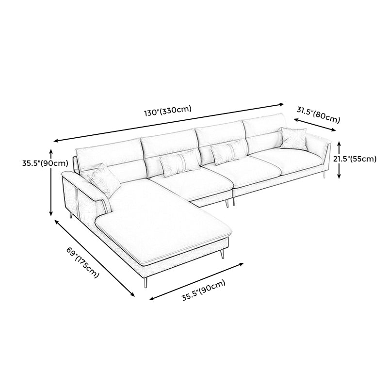 Recessed Arm Cushion Back Stain-Resistant Sofa Faux Leather Living Room Sofa