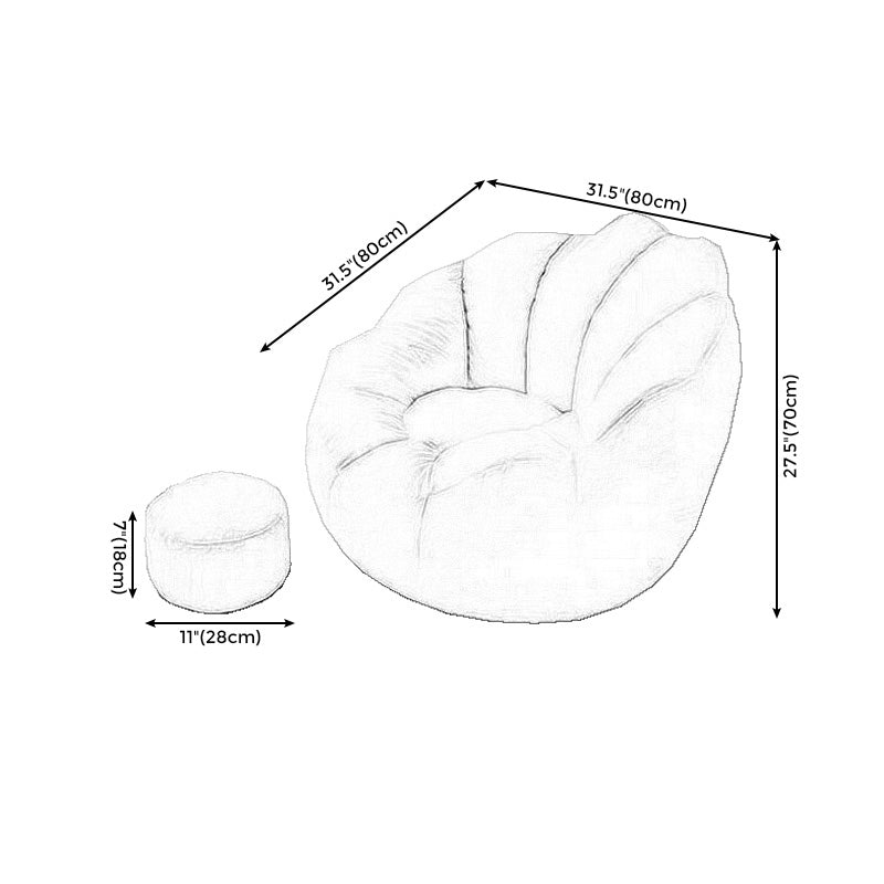 31.49" L x 31.49" W x 27.55" H Linen Accent Chair Washable Papasan Chair