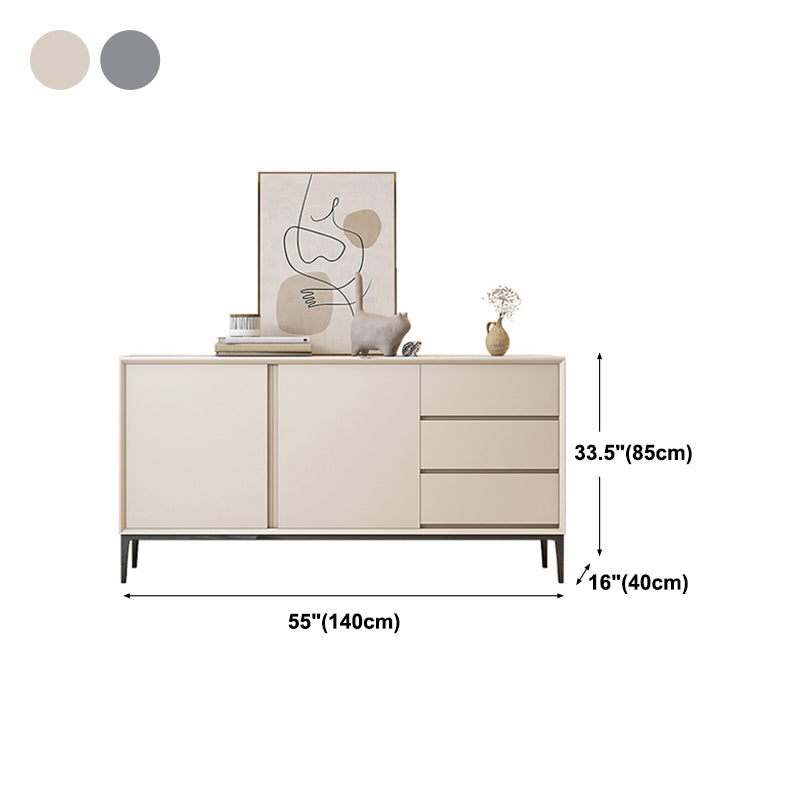 3-Drawer Sideboard Buffet Manufactured Wood Modern Style Sideboard Buffet