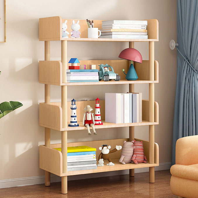 Open Back Modern Style Bookshelf Wood Bookcase for Study Room