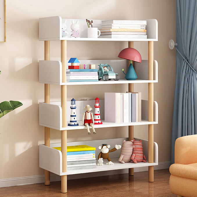 Open Back Modern Style Bookshelf Wood Bookcase for Study Room