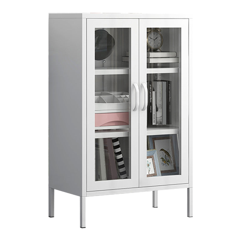 Scandinavian Style Bookshelf Closed Back Bookcase for Study Room with Door