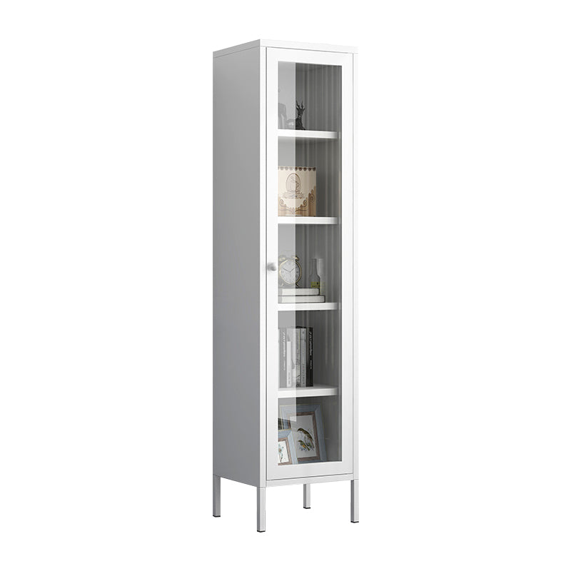 Scandinavian Style Bookshelf Closed Back Bookcase for Study Room with Door