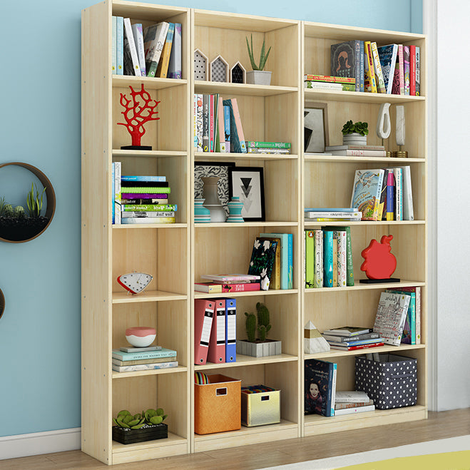 Light Brown Color Modern Bookshelf Wood Bookcase for Home Use