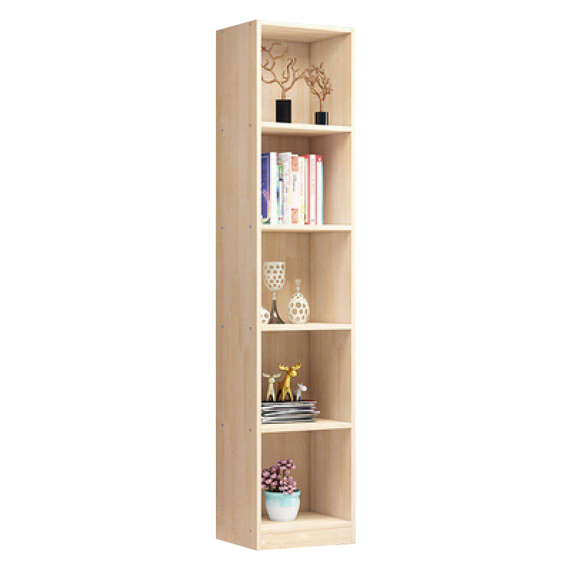 Light Brown Color Modern Bookshelf Wood Bookcase for Home Use