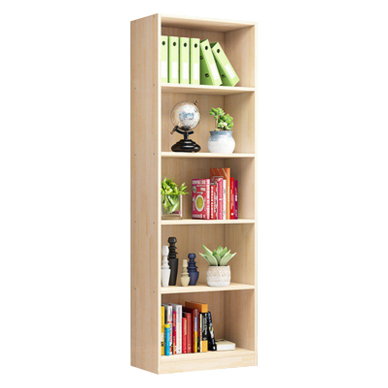 Light Brown Color Modern Bookshelf Wood Bookcase for Home Use