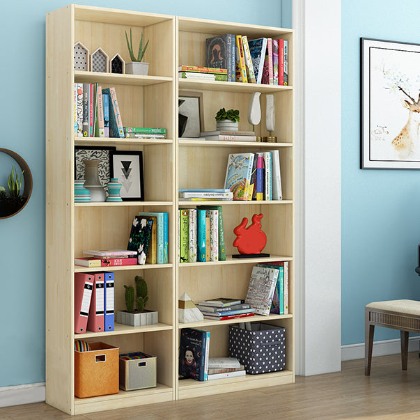 Light Brown Color Modern Bookshelf Wood Bookcase for Home Use