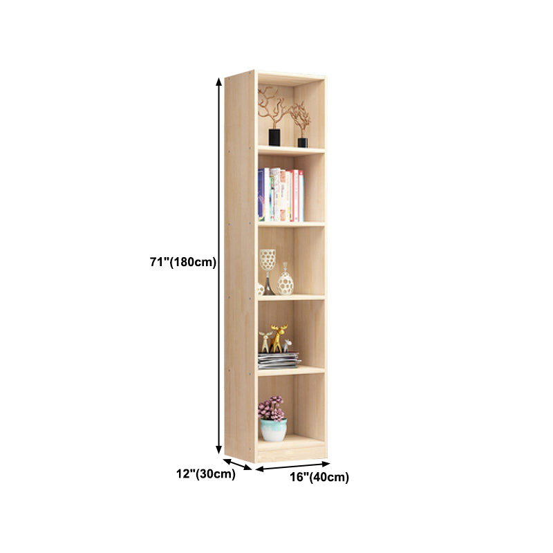 Light Brown Color Modern Bookshelf Wood Bookcase for Home Use