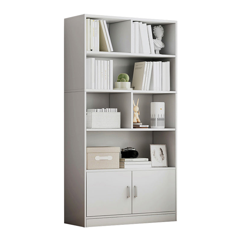 Modern Style Bookshelf Engineer Wood Closed Back Bookcase for Home Office