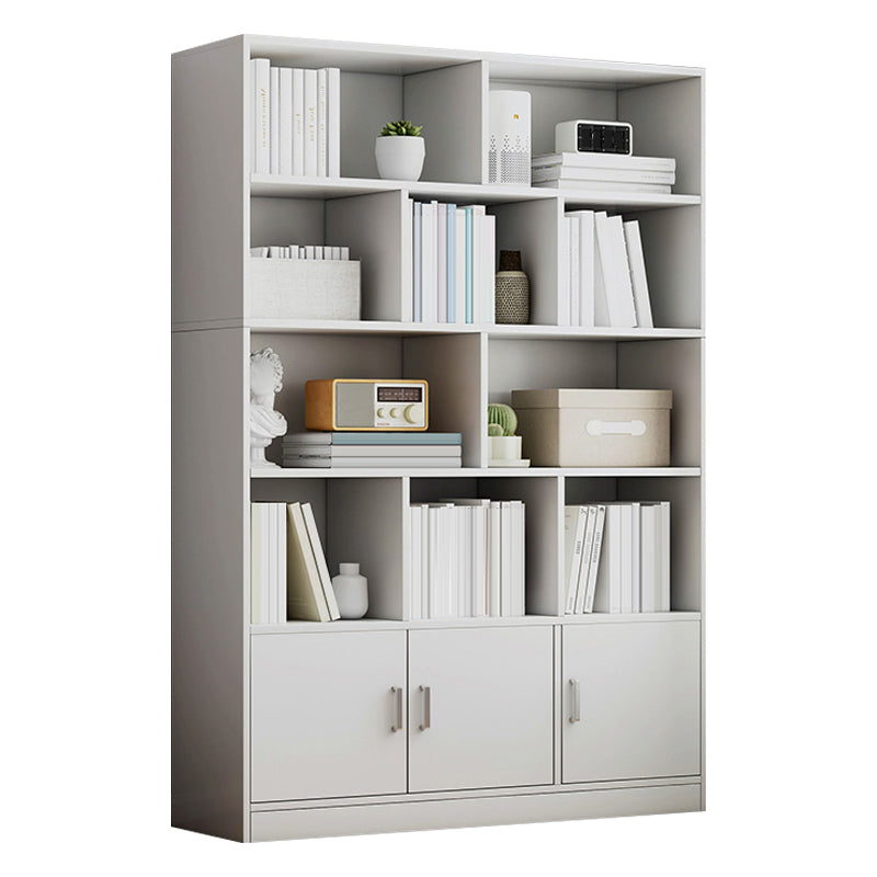 Modern Style Bookshelf Engineer Wood Closed Back Bookcase for Home Office