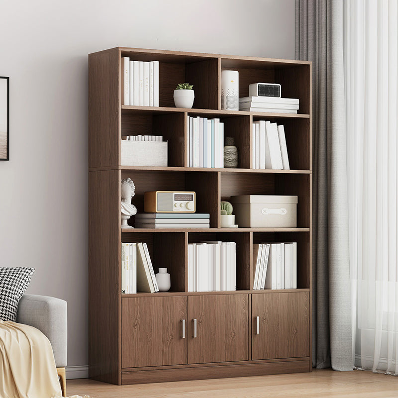 Modern Style Bookshelf Engineer Wood Closed Back Bookcase for Home Office