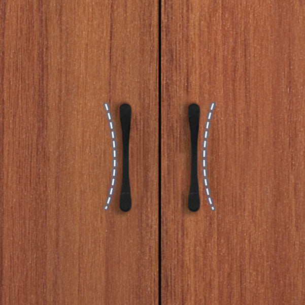 Modern Bookshelf with Doors Geometric Shelf Bookcase for Office