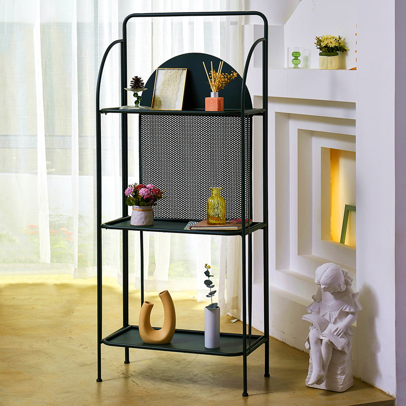 Modern Style Bookcase Etagere Open Back Metal Bookshelf for Home