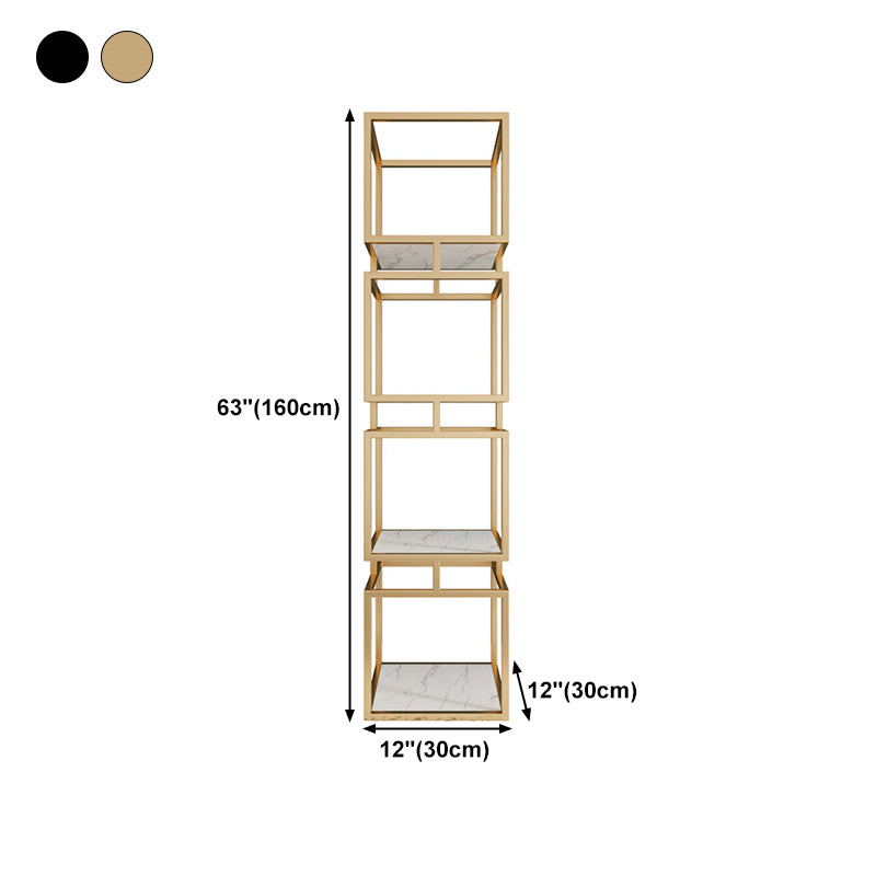 11.81"W Bookshelf Contemporary Style Open Back Bookcase for Home Office