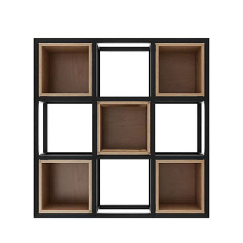 Industrial Style Bookcase Wall Mounted Bookshelf for Office and Study Room