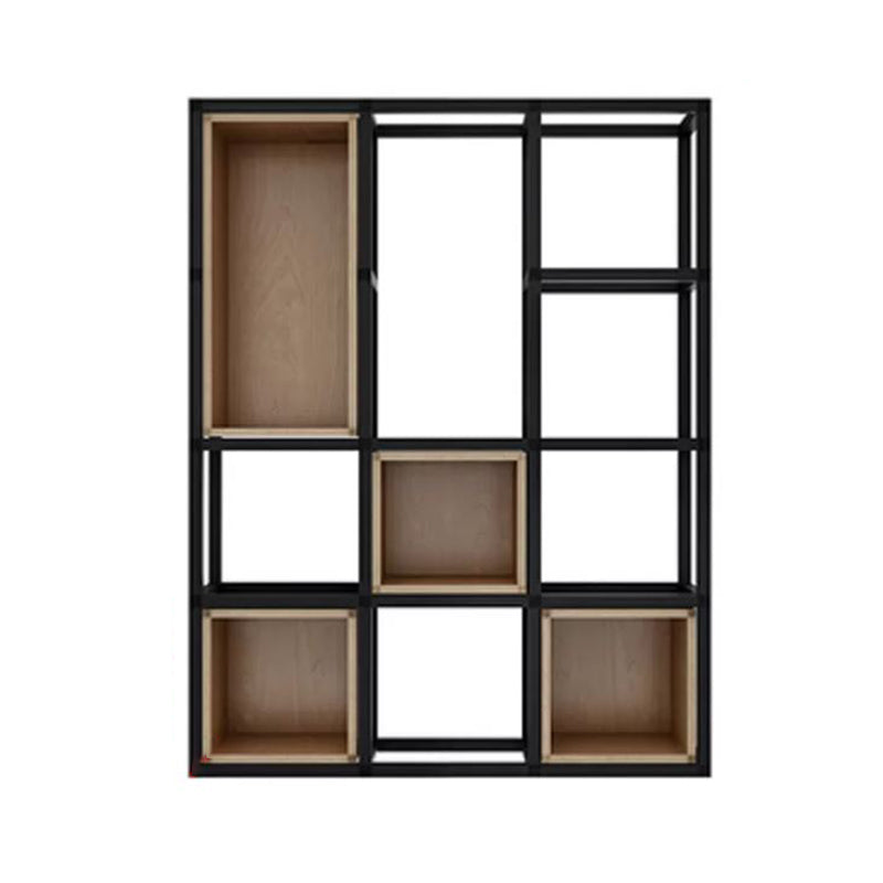 Industrial Style Bookcase Wall Mounted Bookshelf for Office and Study Room