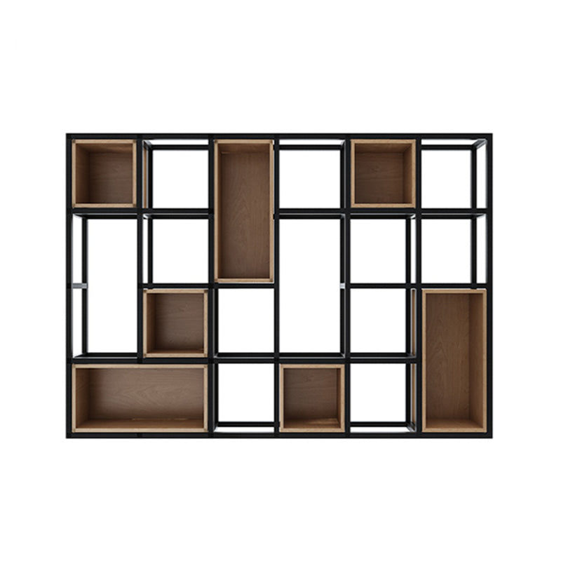 Industrial Style Bookcase Wall Mounted Bookshelf for Office and Study Room