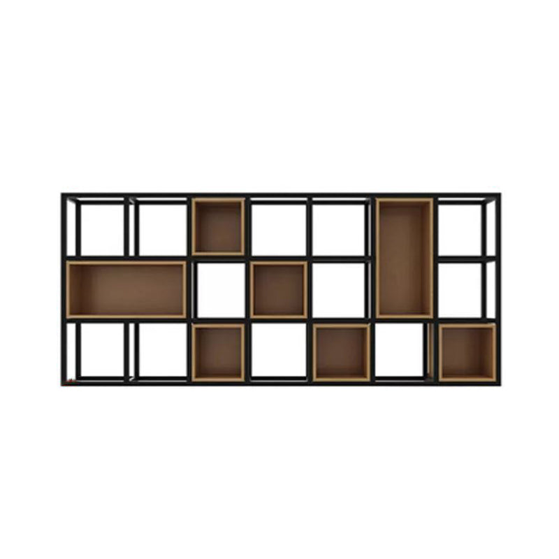 Industrial Style Bookcase Wall Mounted Bookshelf for Office and Study Room